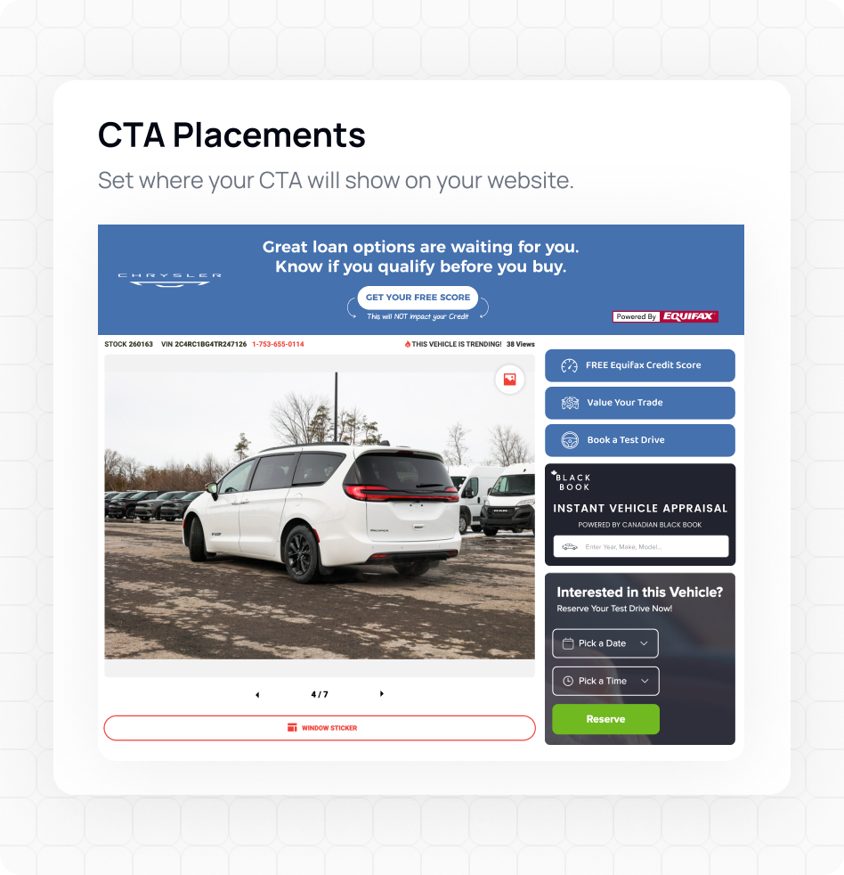 Onboarding experience and CTA customization